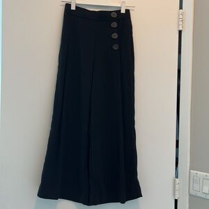 ZARA elastic waist wide leg pants